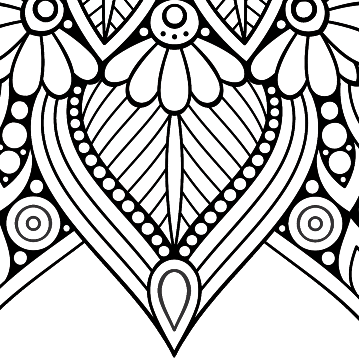 black mandala floral pattern from Thrive Yoga Crested Butte Logo